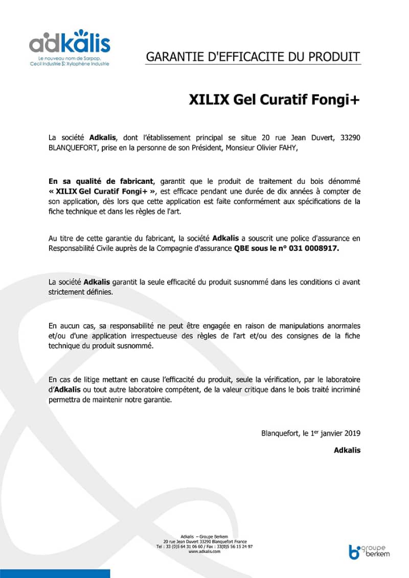 Гарантия производителя на XILIX Gel Curatif Fongi Plus — ФЕДЕРАЛДЕЗ